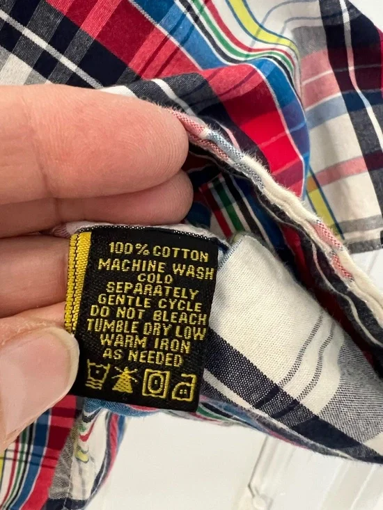 Karl Kani Red Plaid Short-Sleeve Button-Up Shirt Size 3XL - Picture 6 of 6